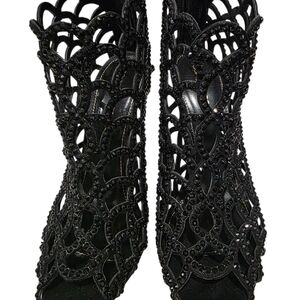 Sergio Rossi Black Rhinestone